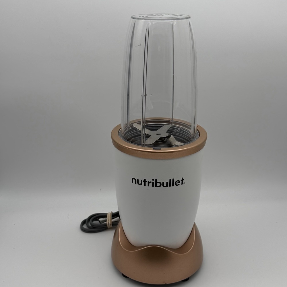 NutriBullet NB-100 Personal Blender White Rose Gold Cup Blade Tested Working - Picture 7 of 7